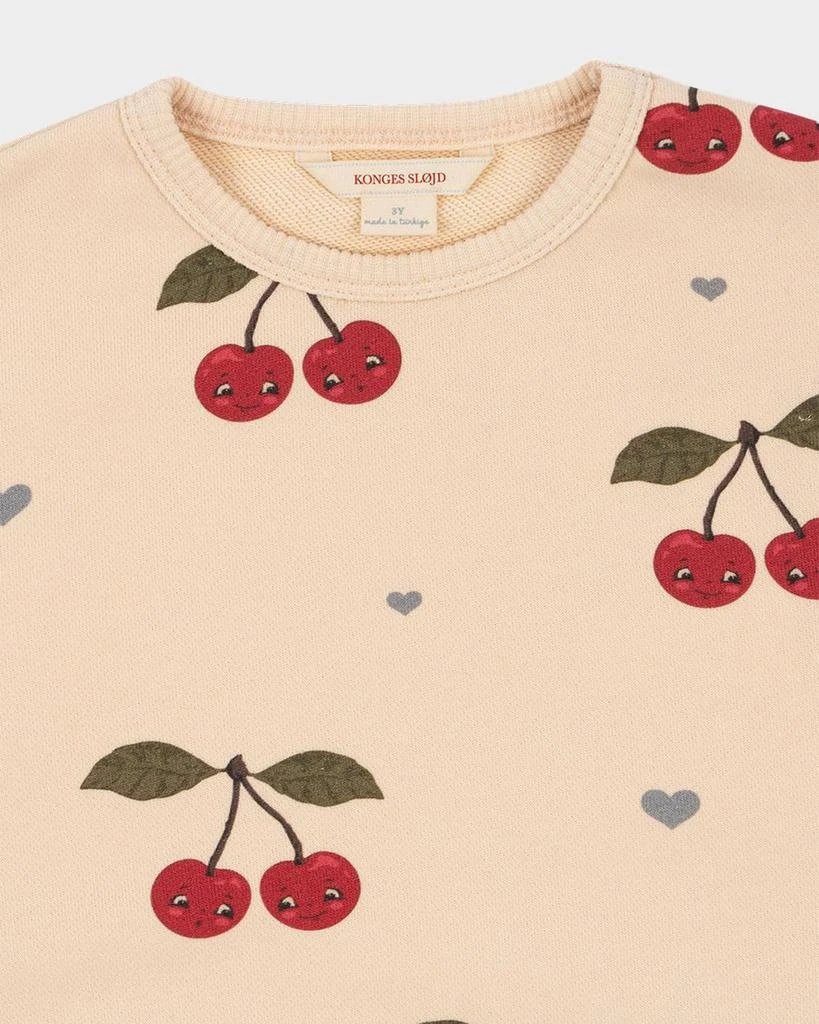 Konges Slojd Girl's Lou Cherry Sweatshirt, Size 12M-18 2
