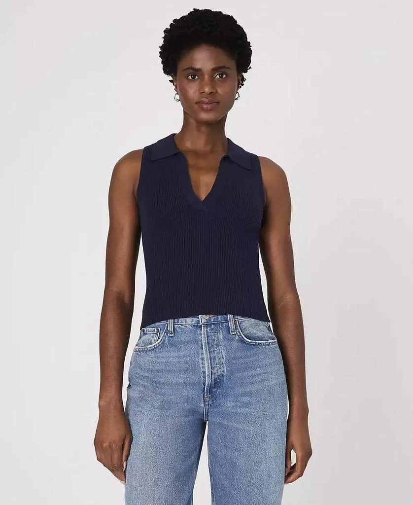 French Connection Women's Cotton Mozza V-Neck Sleeveless Sweater 1