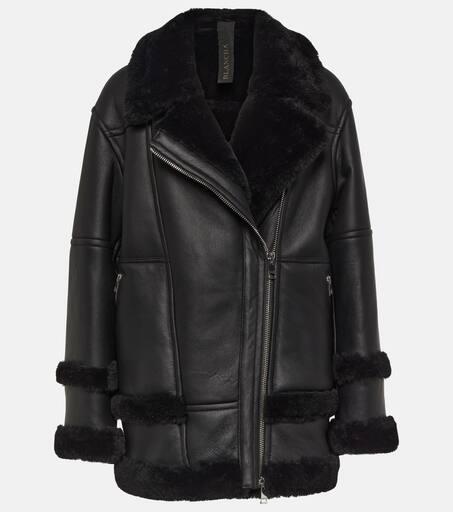 Blancha Leather and shearling jacket