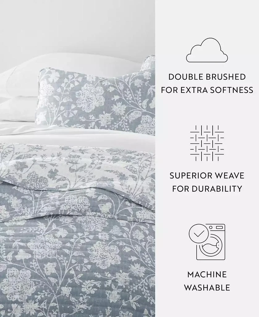 IENJOY HOME Textured Floral Reversible 2-Pc. Quilt Set 5