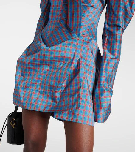 Vivienne Westwood Bow-detail checked minidress 5
