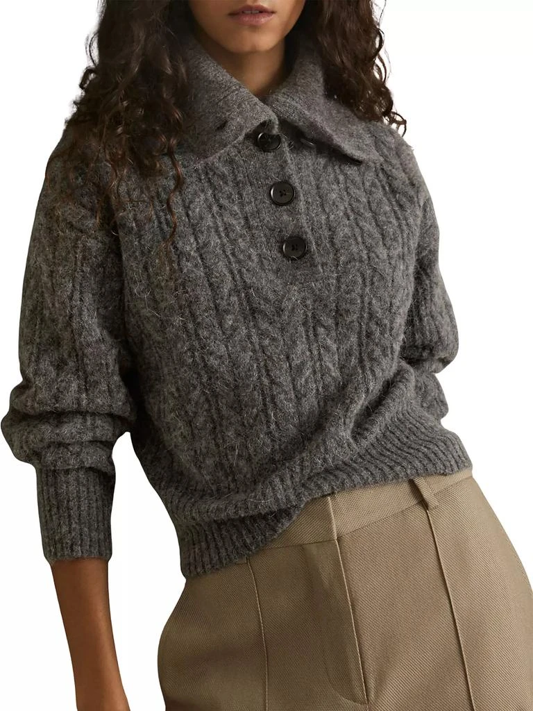 REISS Etta Crop Cable-Knit Sweater 3