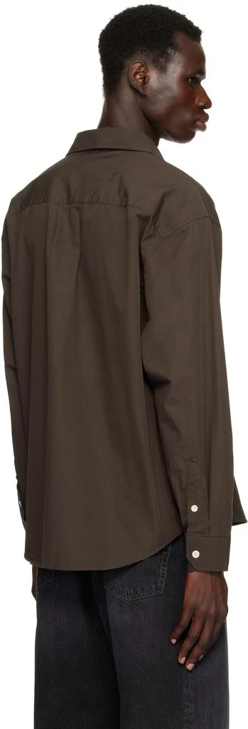 mfpen Brown Poplin Executive Shirt 3