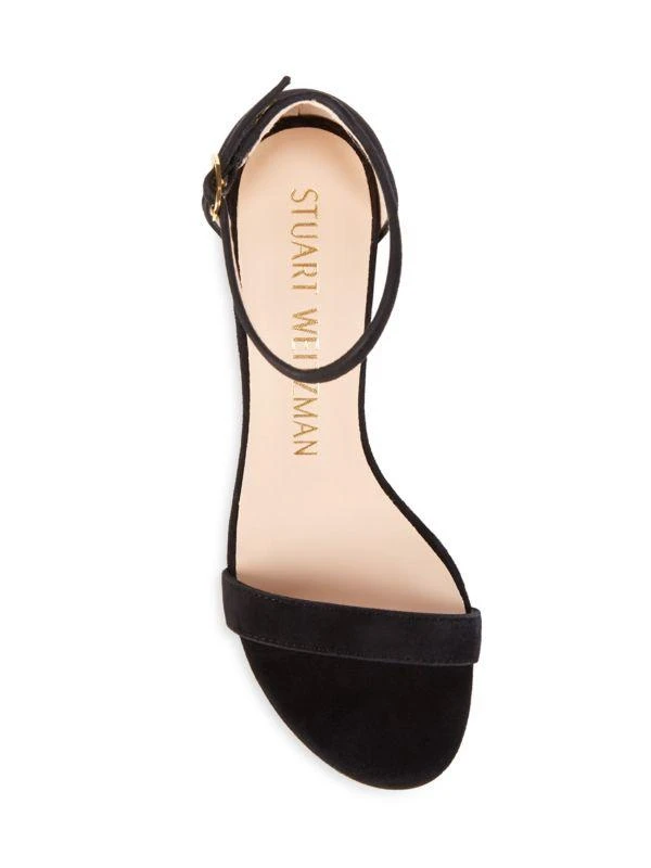 Stuart Weitzman ​Block-Heel Suede Sandals 6