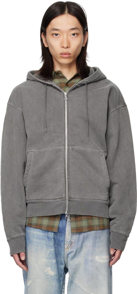 Our Legacy Men's Full Zip Hoodie Boston Check - Hoodies