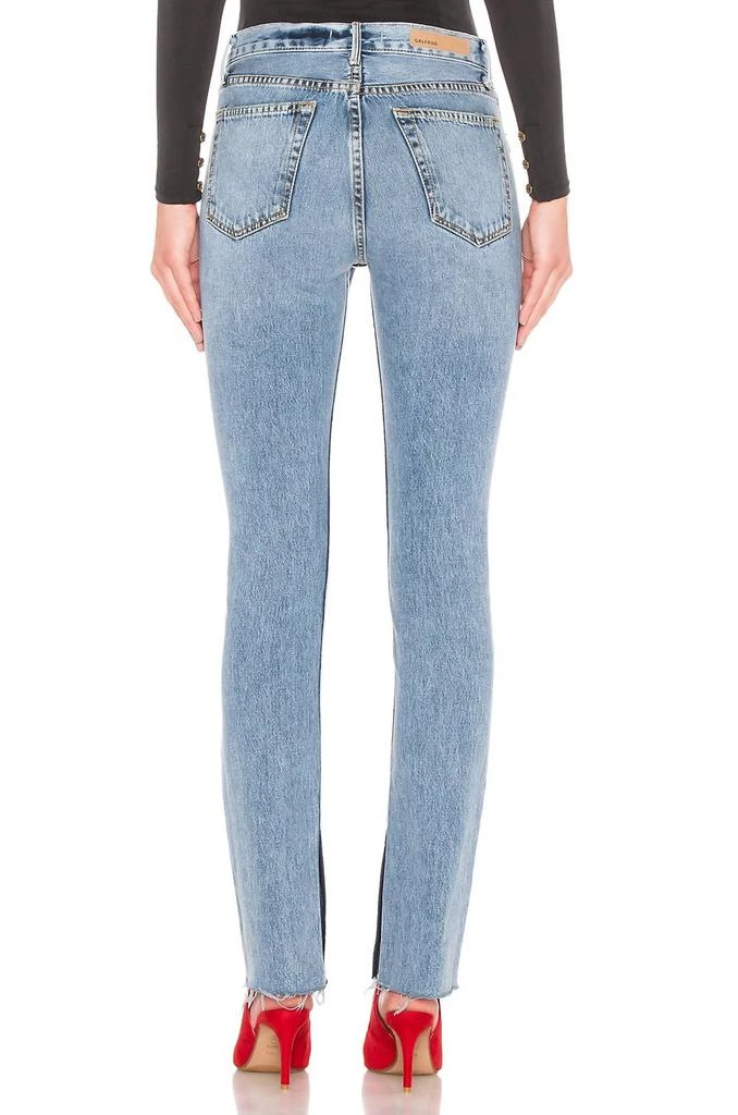 GRLFRND Grlfrnd - ADDISON HIGH RISE SPLIT HEM RIGID BUTTON FLY JEANS 3