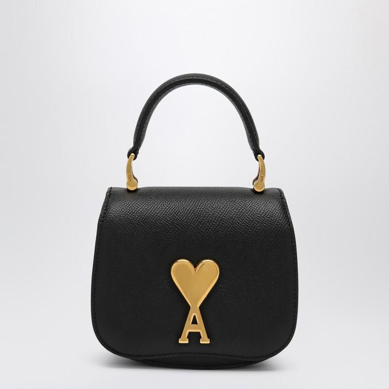 Ami Paris Small black leather Paris Paris bag