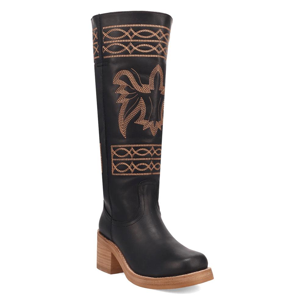 Dingo Avalon Embroidered Round Toe Pull On Cowboy Boots