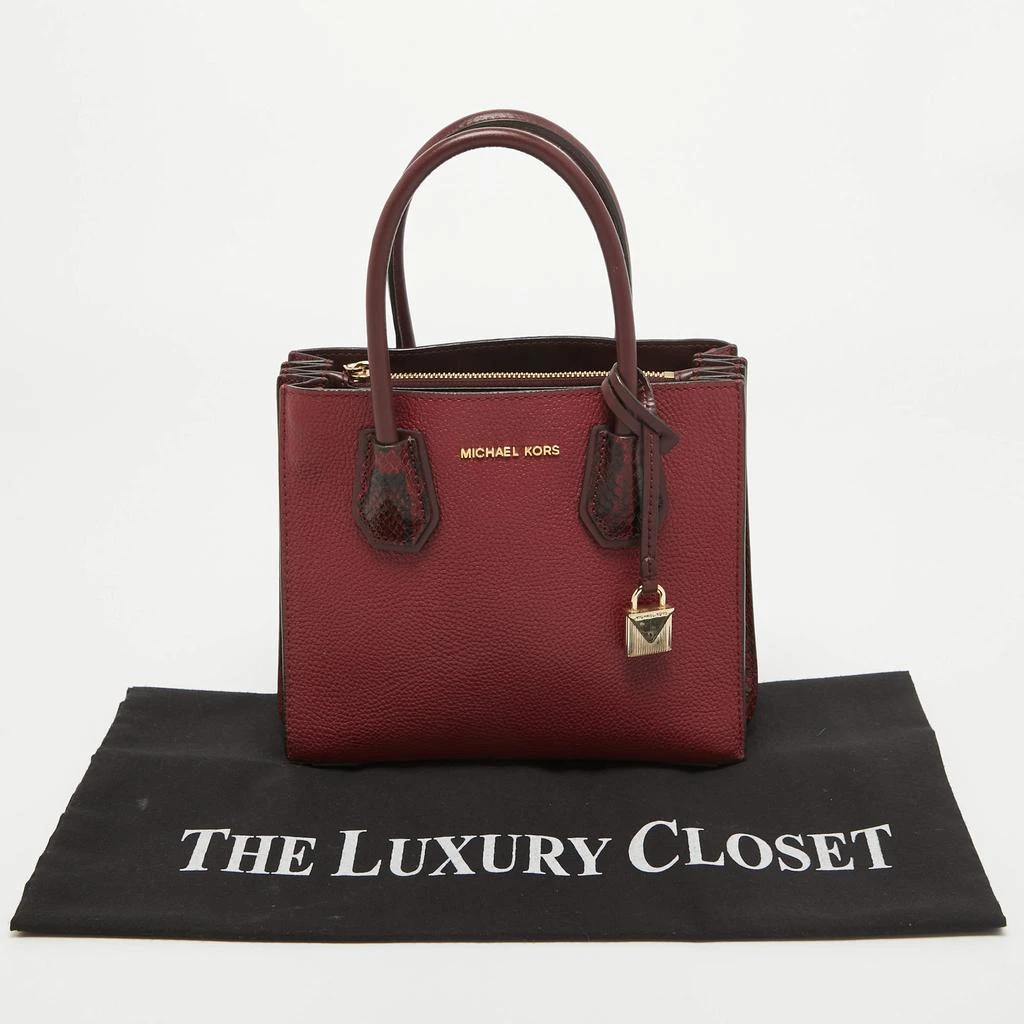 Michael Kors Michael Kors Red/Burgundy Leather Small Mercer Tote 14