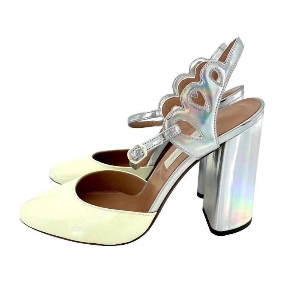 L'AUTRE CHOSE L'Autre Chose - Women's Vernice Lame Patent Leather Block Heel Pumps
