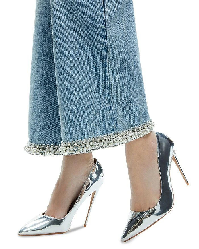Alice + Olivia Ora High Rise Embellished Jeans in Rockstblue 3