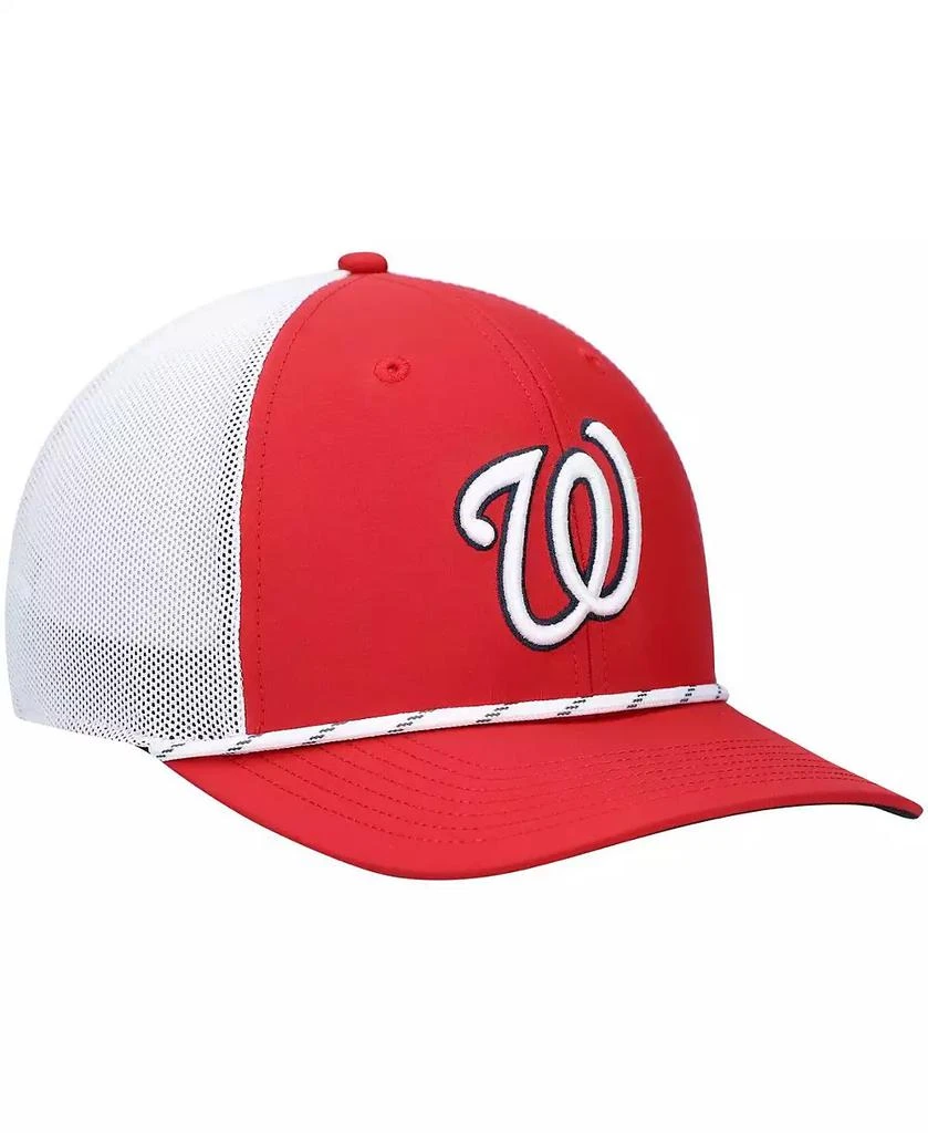 47 Brand Men's '47 Red and White Washington Nationals Burden Trucker Snapback Hat 4