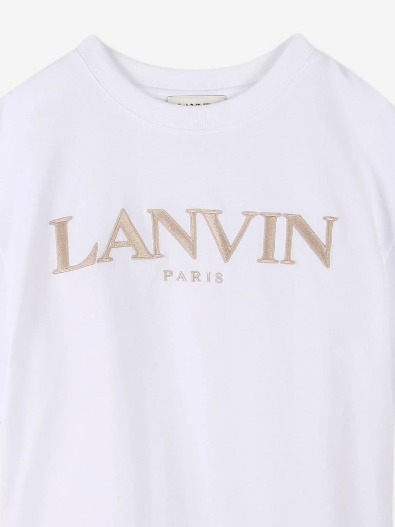 Lanvin Boys Embroidered Logo T-Shirt in White 3