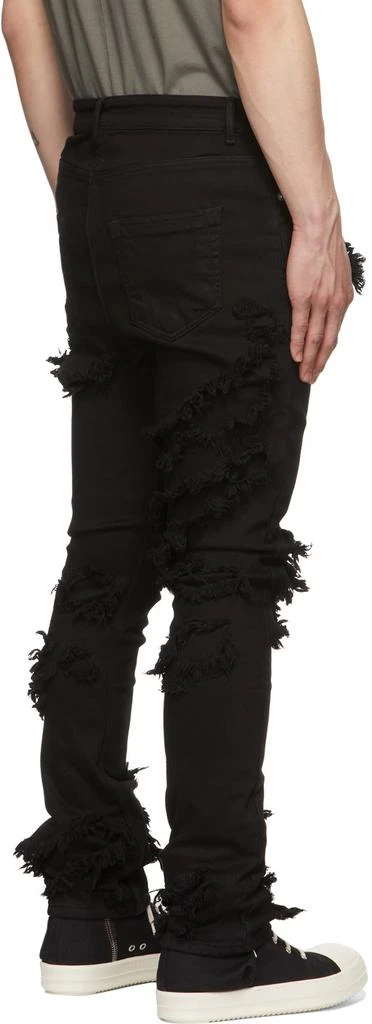 Rick Owens Black Slashed Detroit Jeans 3
