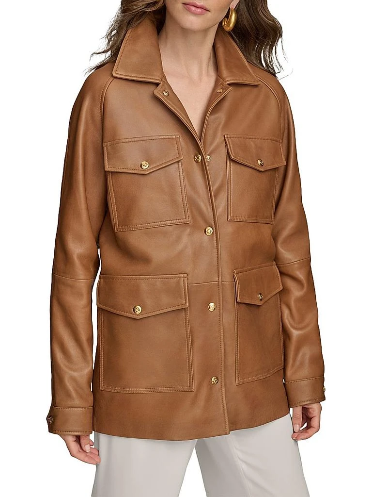 Donna Karan Leather Field Jacket 1