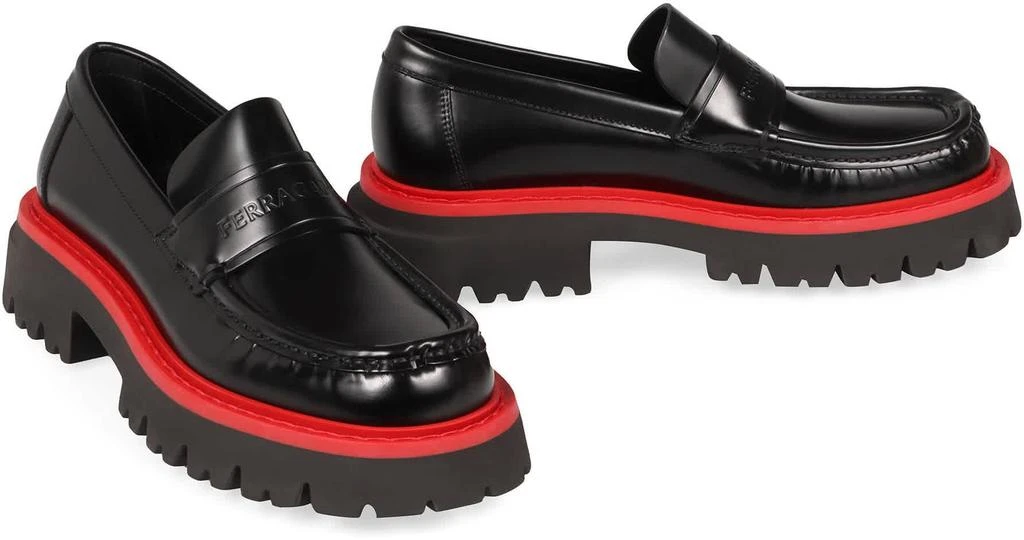 Salvatore Ferragamo Ferragamo Men
s Black Fergal Logo Debossed Loafers 2