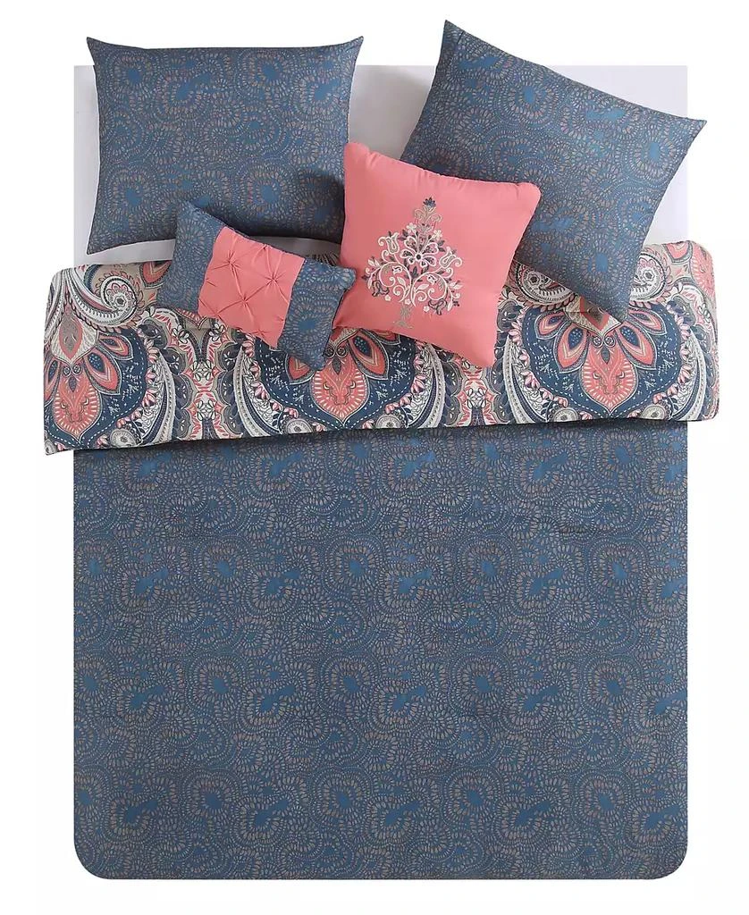 VCNY Home Casa Real Damask Reversible 4-Pc. Comforter Set 5
