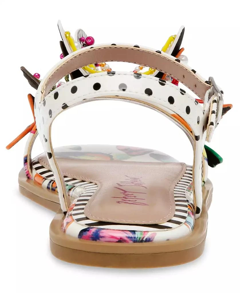 Betsey Johnson Little and Big Girls Dacie Flat Sandals with Butterfly Embellishments 3