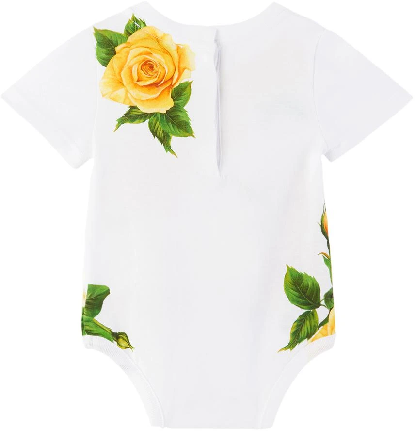 Dolce & Gabbana Baby White Floral Romper 2