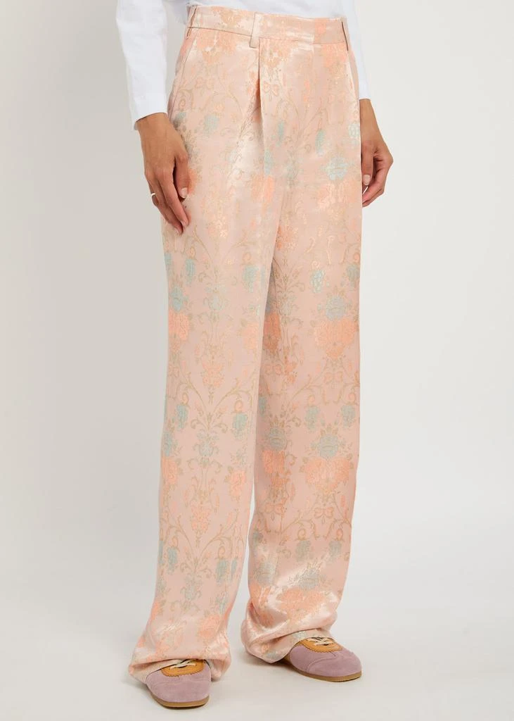 Dries Van Noten Portias floral-jacquard satin-twill trousers 2