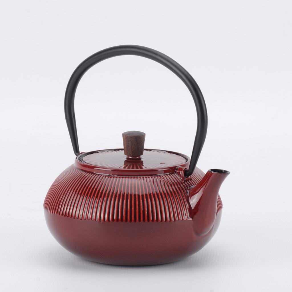 MNML Enameled Cast Iron Teapot - Line