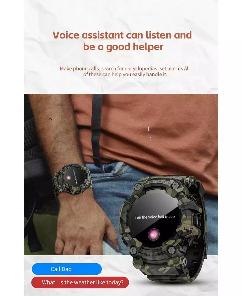 RUXING Smart Outdoor Adventure Waterproof Smart watch with Bluetooth Calling and Compass 6