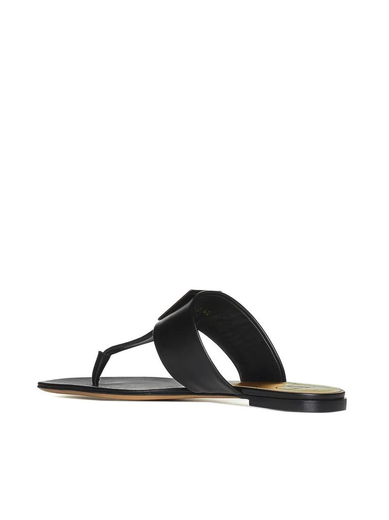 Valentino VALENTINO GARAVANI | Black leather One Stud flat thong sandals | Women | 36 3