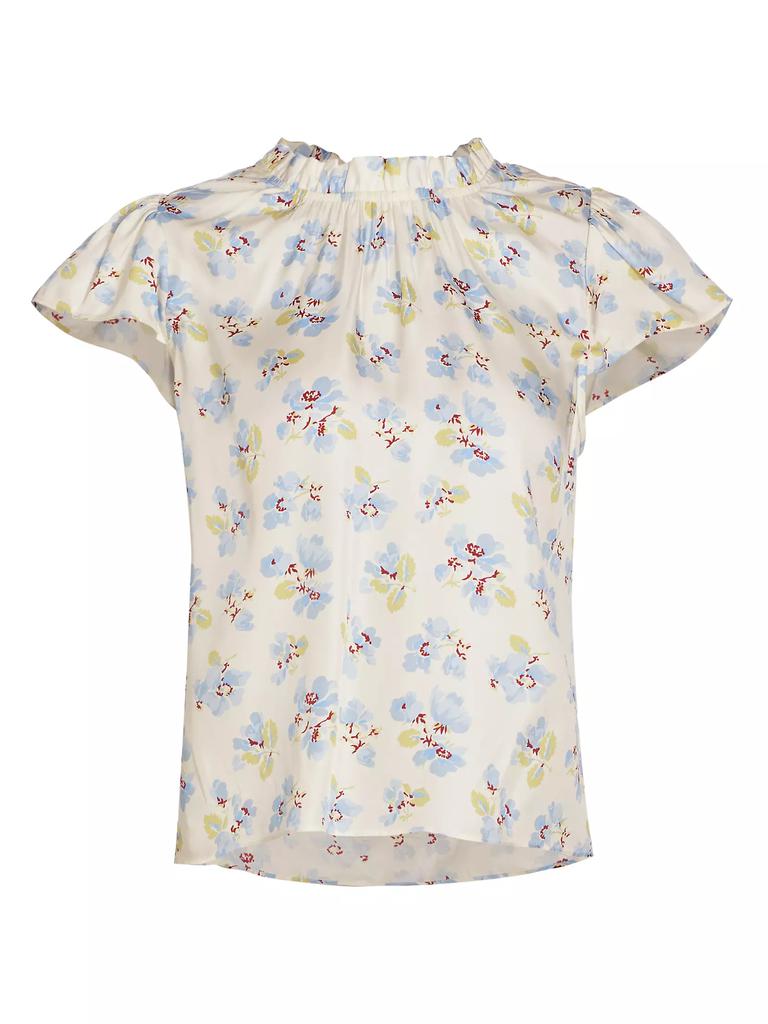 DÔEN Yvie Gathered Silk & Viscose Top