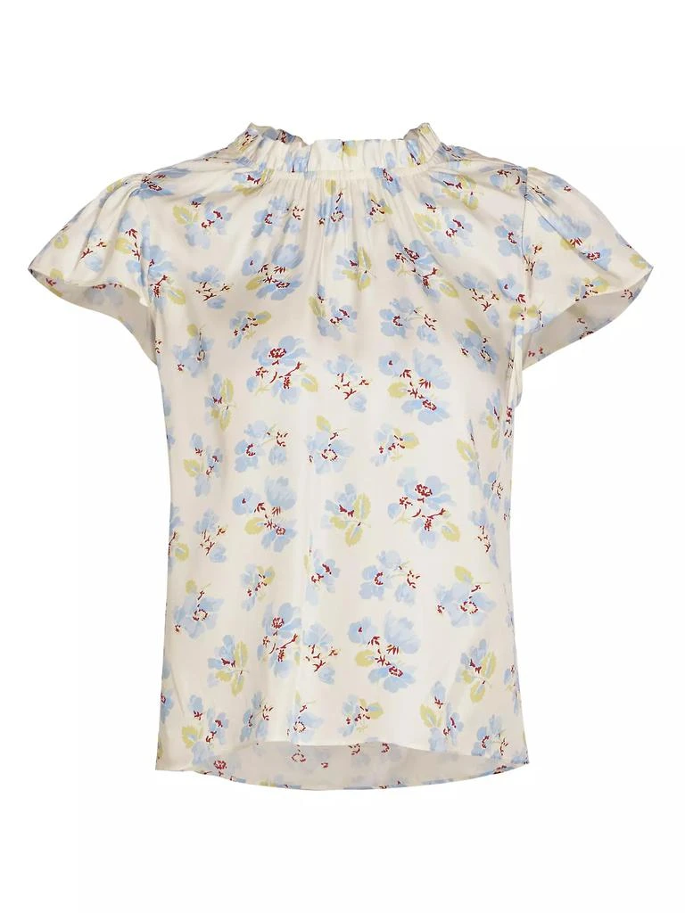 DÔEN Yvie Gathered Silk & Viscose Top 1