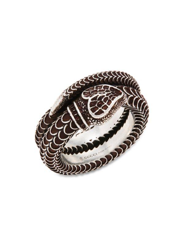 Gucci Sterling Silver Snake Ring selling Jewelry