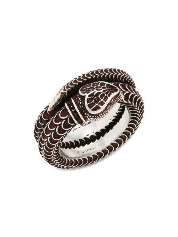 Gucci Sterling Silver Snake Ring 1