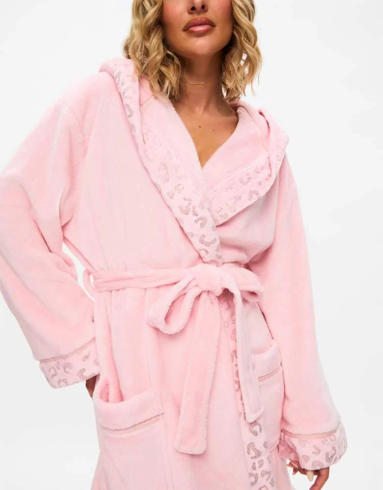 Ann Summers Ann Summers Signature sparkly fluffy robe in pink 3