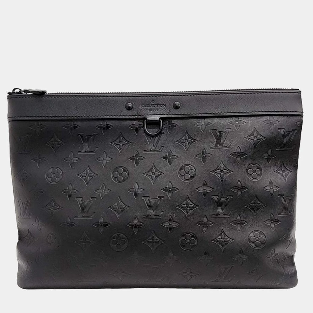 Louis Vuitton Louis Vuitton Black Monogram Leather Discovery Pochette Clutch  1