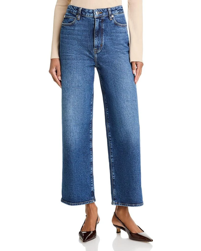 FRAME The Wide High Rise Ankle Wide Leg Jeans in Rival 1