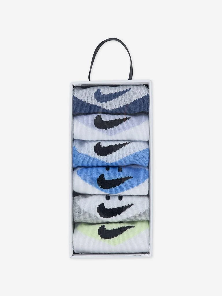 NIKE Nike Baby 6 Pack Smiley Ankle Socks Set in Navy 4