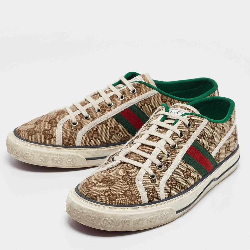 Gucci Gucci Brown Canvas Tennis 1977 Slip On Sneakers Size 43 2