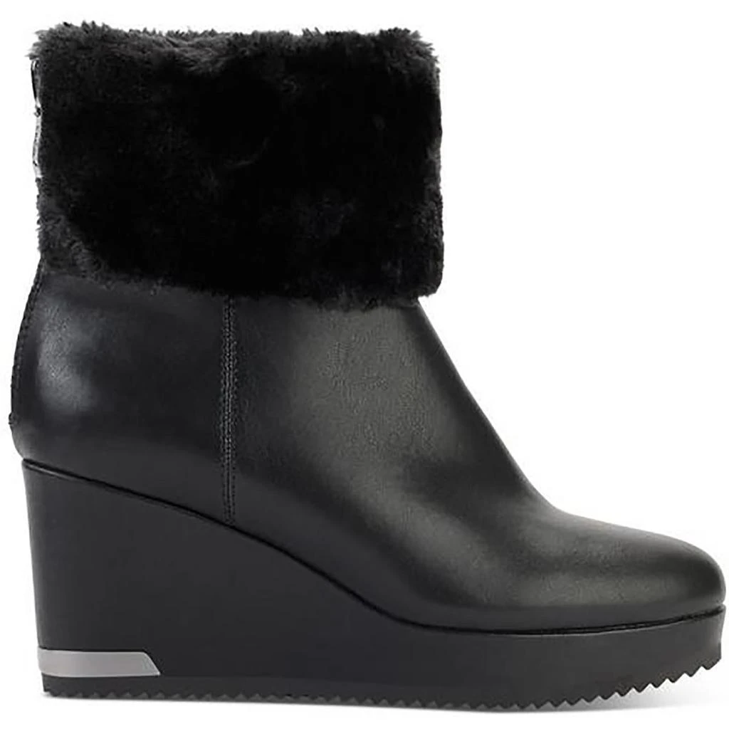 DKNY Nadra Womens Padded Insole Faux Fur Wedge Boots 3
