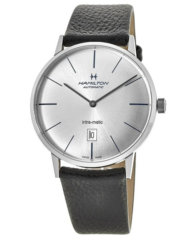 Hamilton Hamilton American Classic INTRA-MATIC AUTO Silver Dial Leather Strap Men's Watch H38755751 1