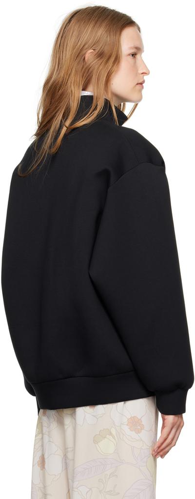 Shop Black Asymmetric Zip Sweatshirt on Sale at BeyondStyle – Get