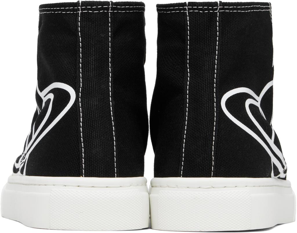 Vivienne Westwood Black Plimsoll High Top Canvas Sneakers