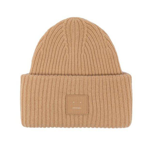 Acne Studios Pansy Wool Crystal Logo Beanie - Hats - Compare