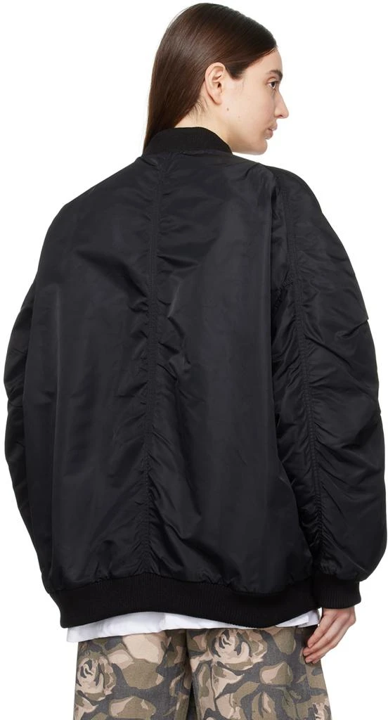 OPEN YY Black Oversized Bomber Jacket 3