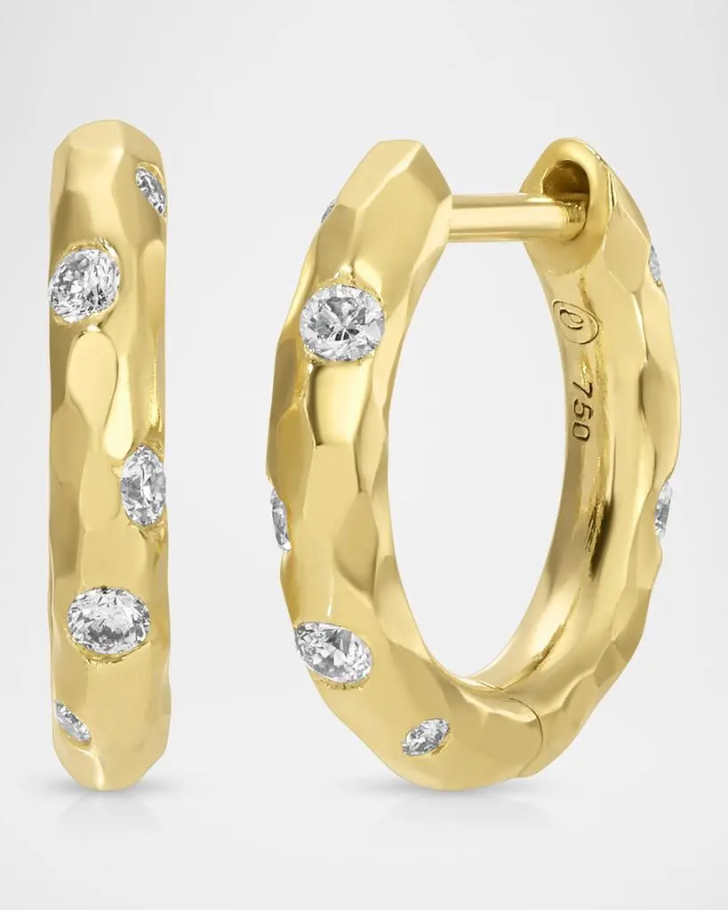 Octavia Elizabeth Petite Gemmed Gabby Hoop Earrings