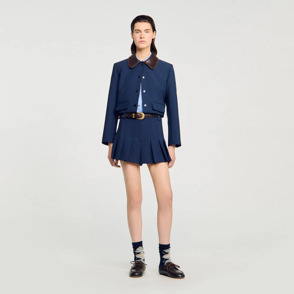 Sandro Tailored pleated shorts 1