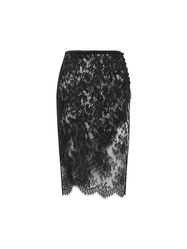 Yves Saint Laurent Wrap Pencil Skirt in Lace 1