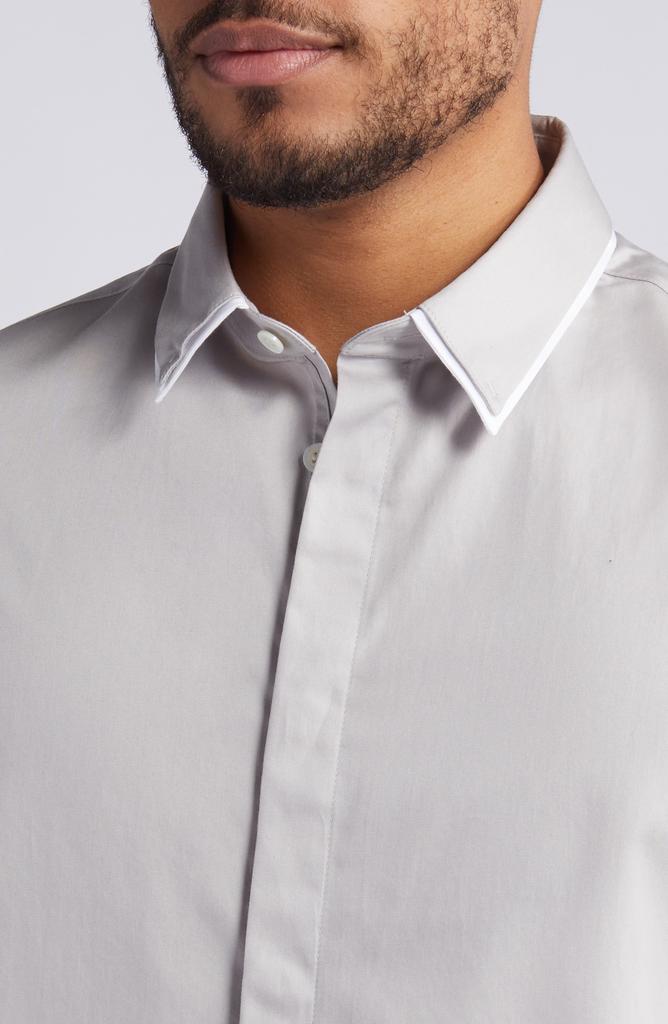 COS Regular Fit Organic Cotton Layered Collar Dress Shirt