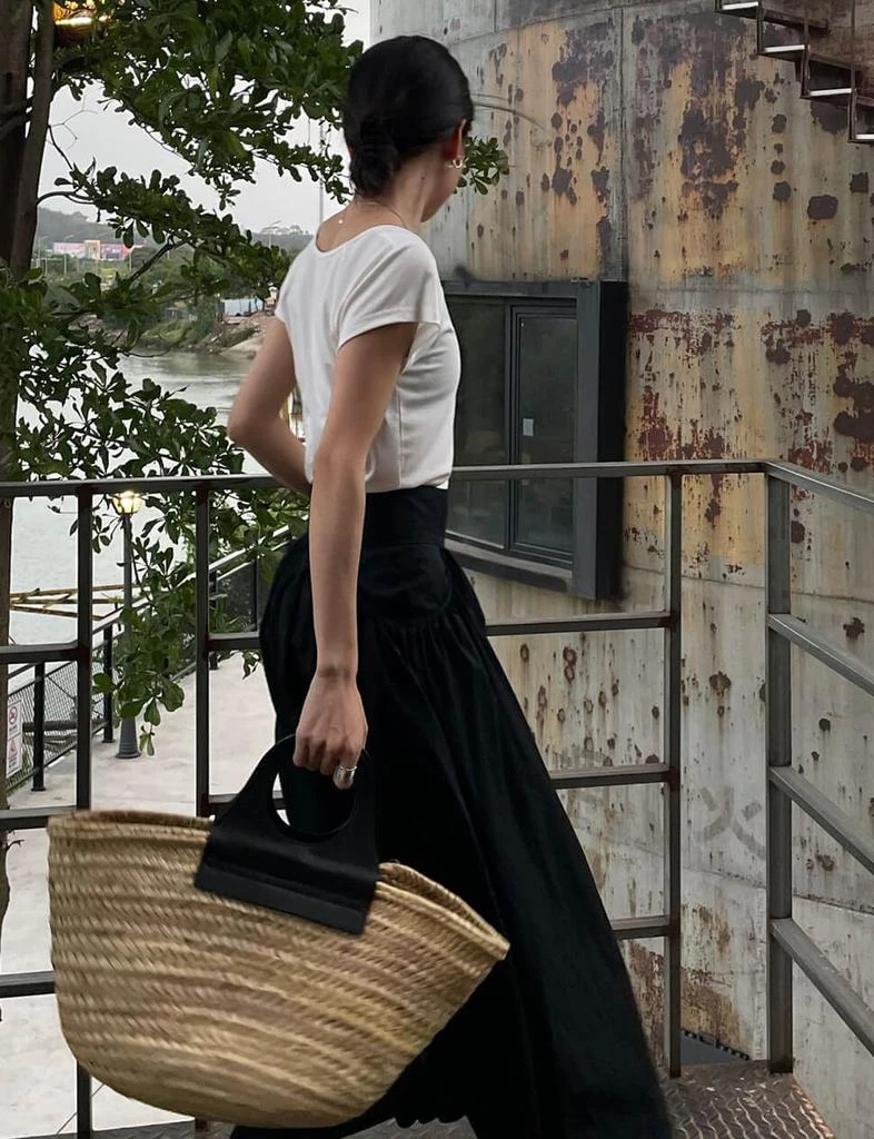 Pixie Market Black Poplin Skirt 7
