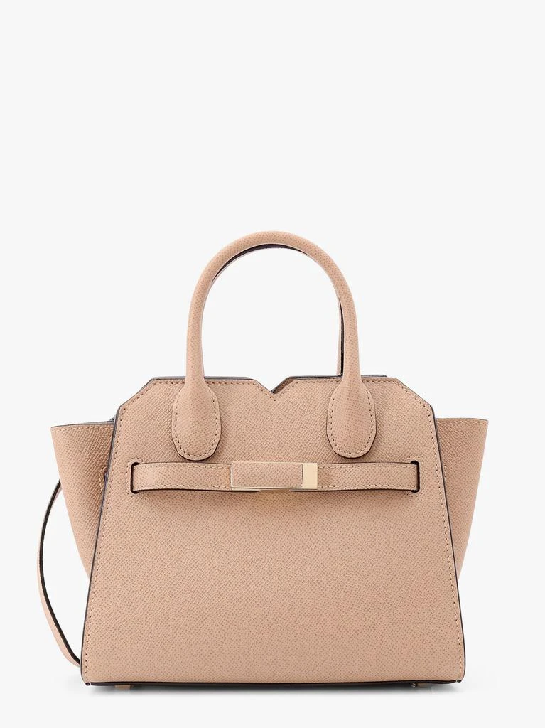 VALEXTRA Leather handbag with frontal walker and strap 1