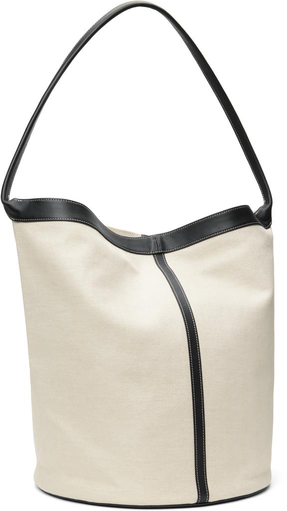 Recto Off-White Canvas Large Bucket Bag