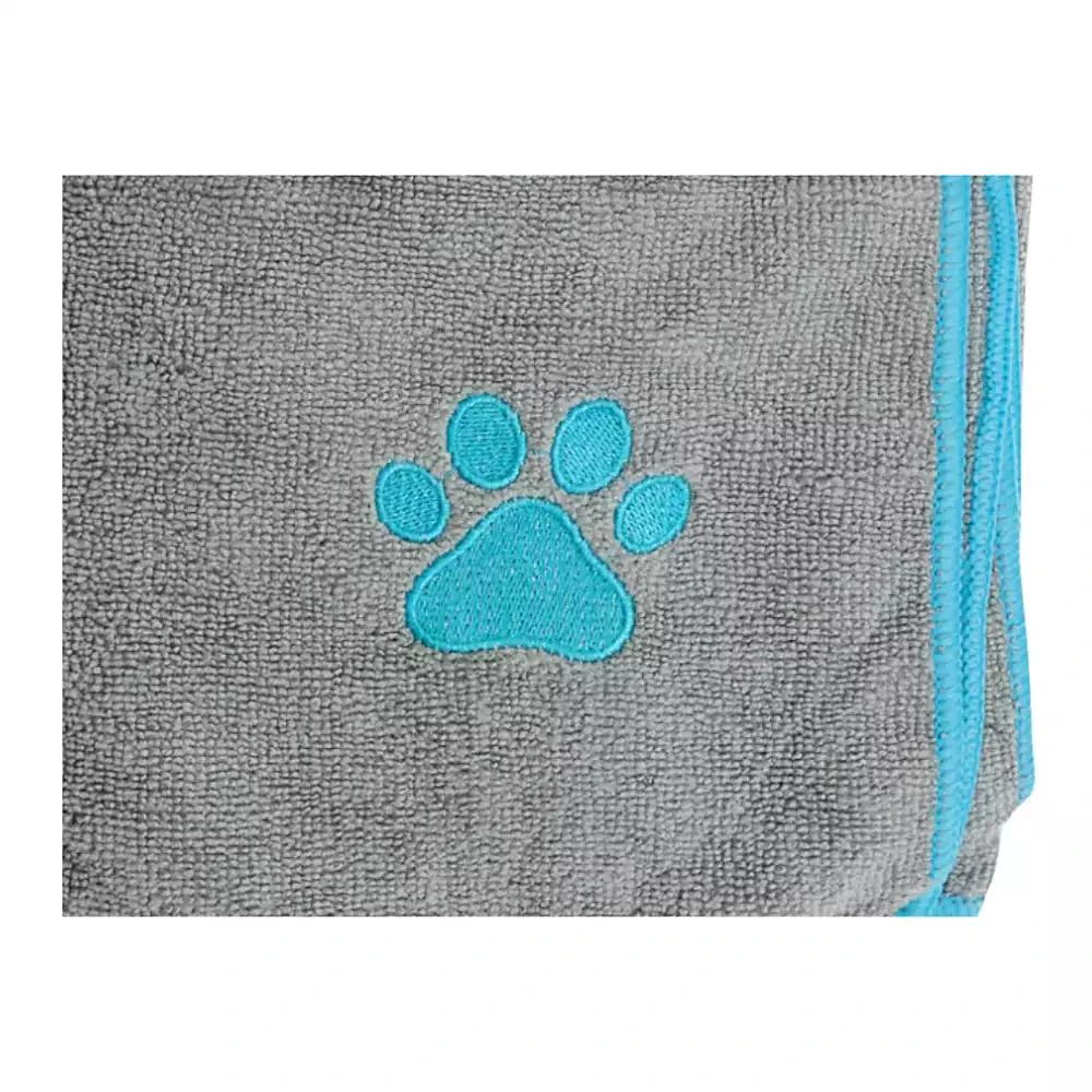 Country Living Gray 
Teal Microfiber Dog Bath Towel – Quick-Drying, Absorbent, 
Machine Washable for All Dog Sizes, Embroidered Paw Print – 6